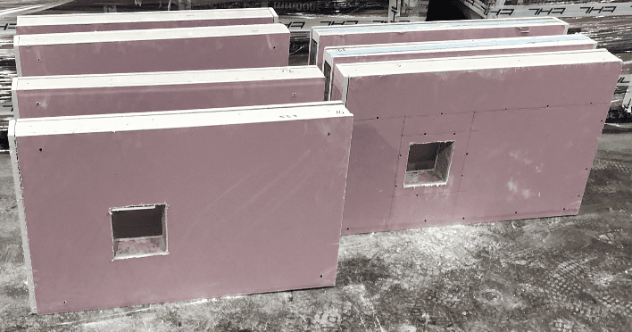 Off Site Production | Prefabricated Partitions Above Bathroom Pods